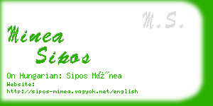 minea sipos business card